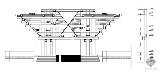 [上海世博会]a区某知名国家馆建筑方案图