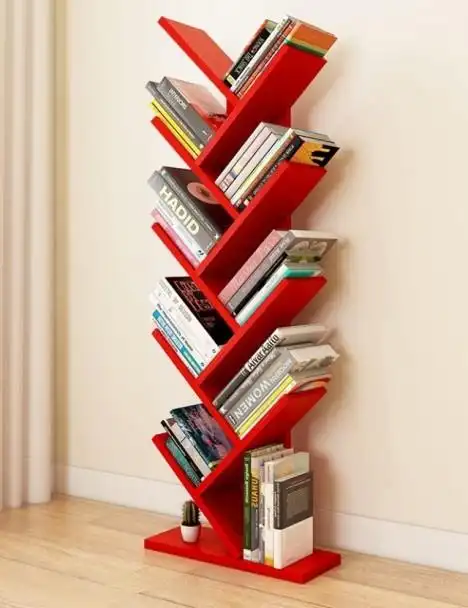 树杈书架现代简约书架落地书柜置物架树形架子创意书房卧室收纳架