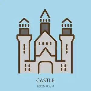 幼儿简单城堡画图片