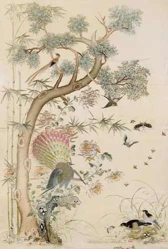 3227 清 粤绣百鸟朝凤