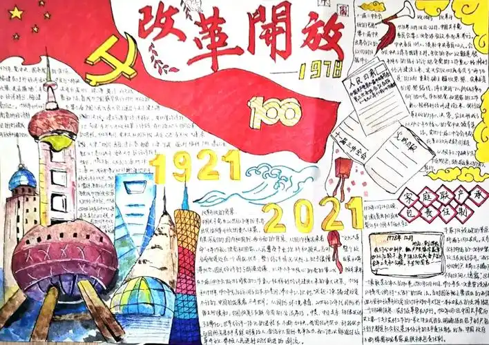 建党一百周年手抄报获奖作品