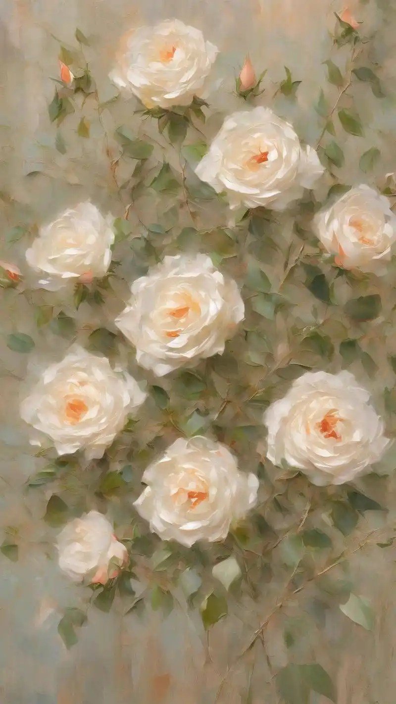 ins风复古玫瑰花壁纸95 这组复古玫瑰花壁纸真的太美啦!