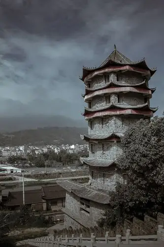 温卅乐清芙蓉镇黄金溪风景
