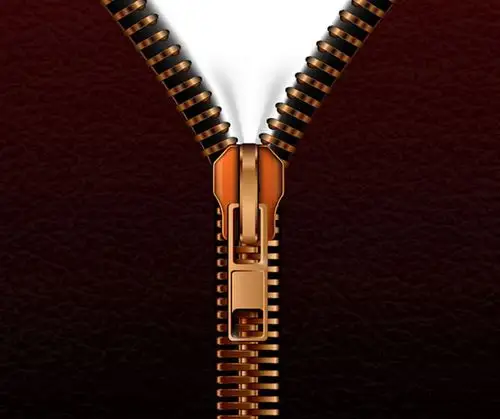 皮革金属拉链矢量_素材中国sccnn.com