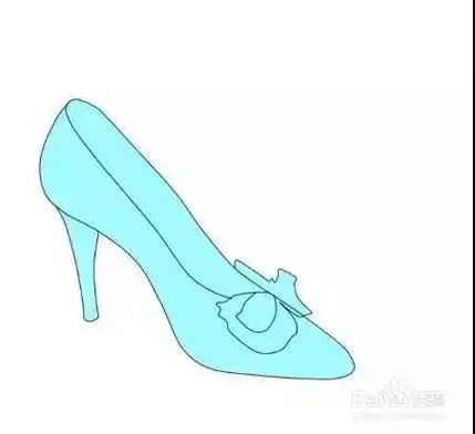 儿童简笔画公主水晶鞋