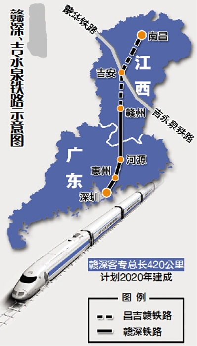 赣深高铁线路图