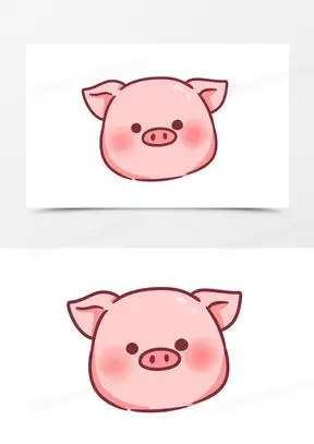 卡通可爱小猪猪30可爱金猪送福小猪插画猪年大吉展架212可爱粉猪猪