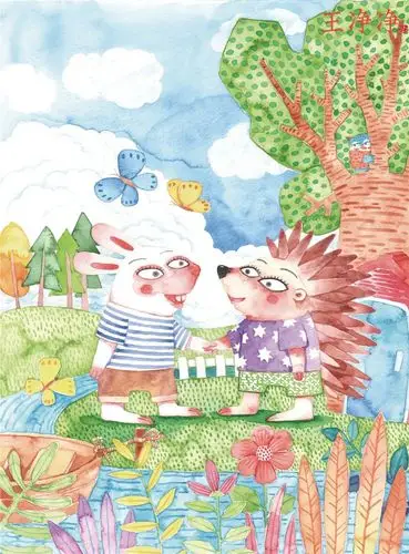 一套(九幅)绘本小故事水彩儿童插画-划船_手机搜狐网