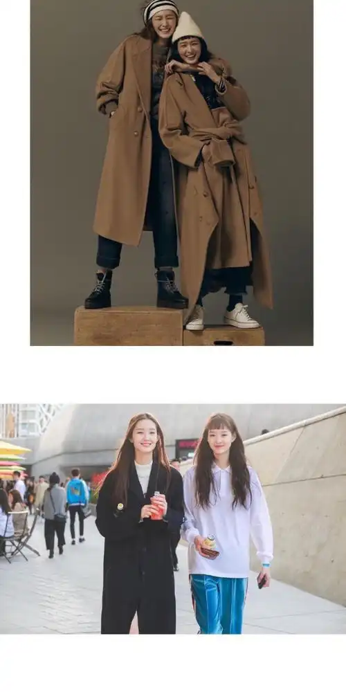 韩国双胞胎模特姐妹穿搭