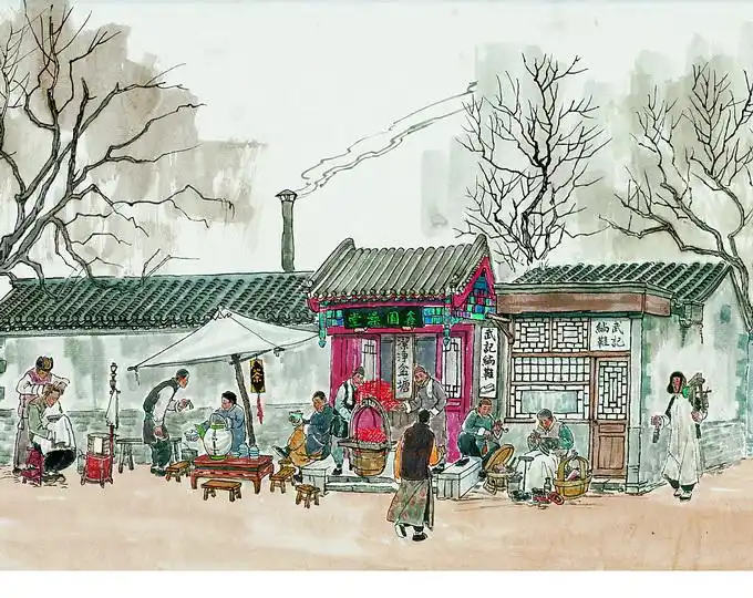 烟袋斜街旧影曾是皇宫贵族变卖古玩聚集地人称小琉璃厂