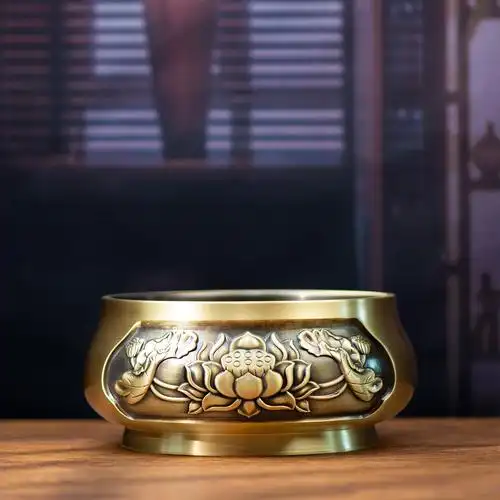 小铜记香炉纯铜家用室内供奉香薰炉供佛大号宣德炉沉香熏香炉插香