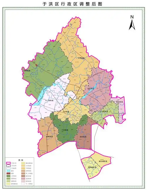 于洪区地图(2004)