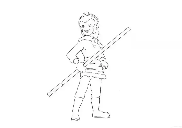 孙悟空简笔画怎么画 孙悟空简笔画步骤 - 水彩迷