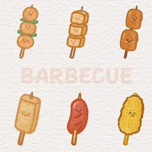 "没有什么是一顿烧烤解决不了的"#简笔画  #烧烤  #画画  #卡通头像