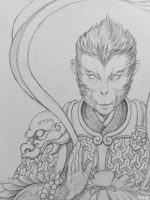 2015年的最后一幅画,"斗战胜佛"(未完)