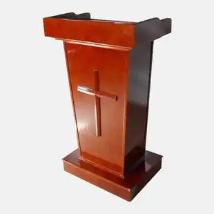 五饼二鱼卖场基督教讲台牧师讲台基督教实木讲道桌实木演讲台