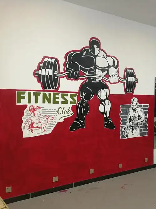 私人健身房手绘