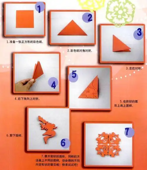 窗花剪纸过程带图的