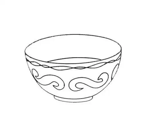 简单的小花碗简笔画图片 - 5068儿童网