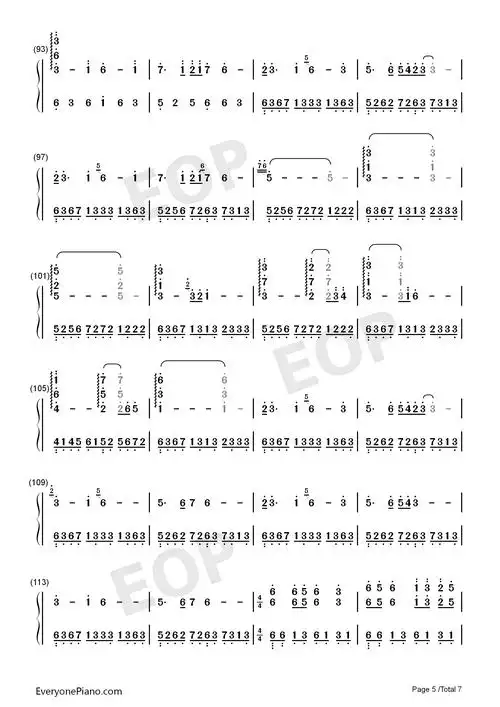 lastofthewilds如我西沉er01maanviimeinen双手简谱预览5