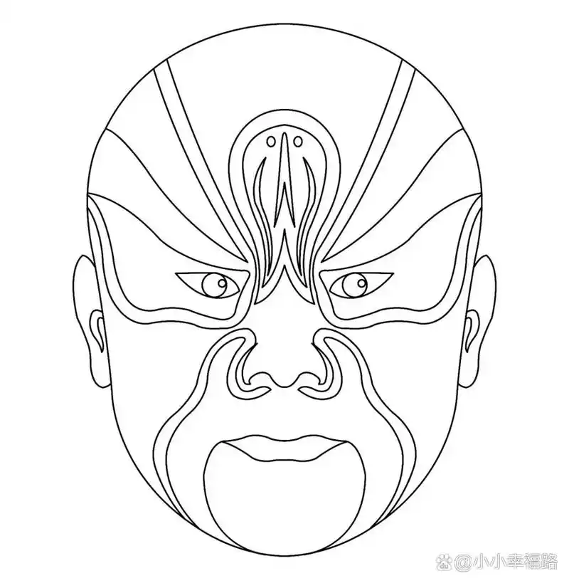 脸谱简笔画,幼儿园简笔画,说唱脸谱 脸谱简笔画,幼儿园简笔画,说唱