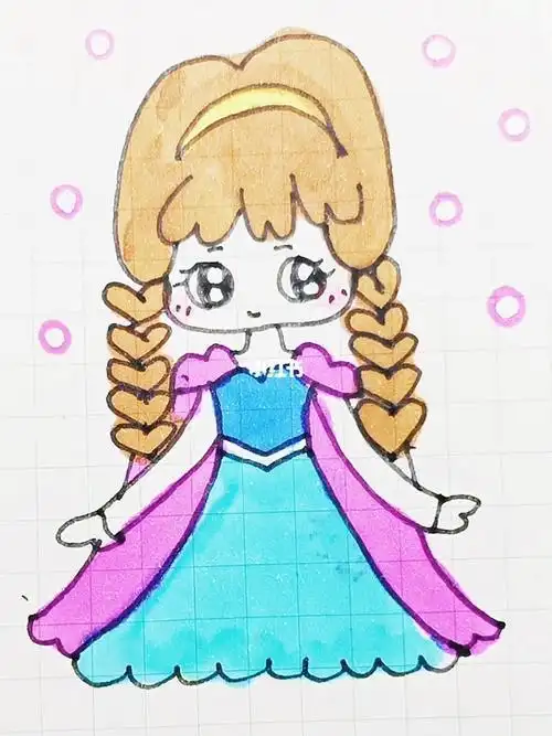 教你用三个w画安娜公主94简笔画画个简笔画文化