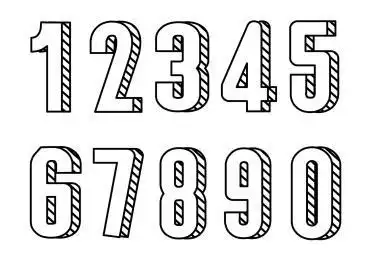 数字设计 卡通字体 立体矢量