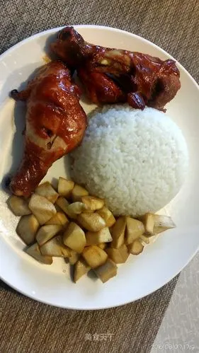 叉烧鸡腿饭