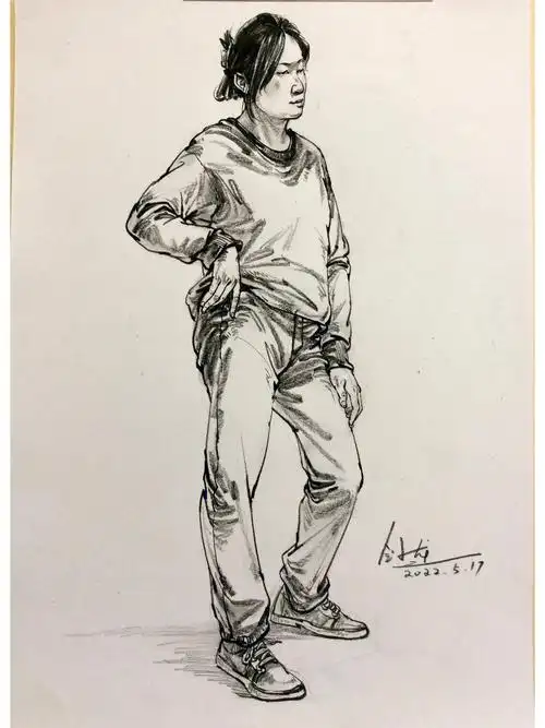 速写单人站姿