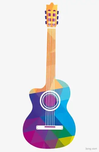 手绘吉他png素材透明免抠图片卡通手绘