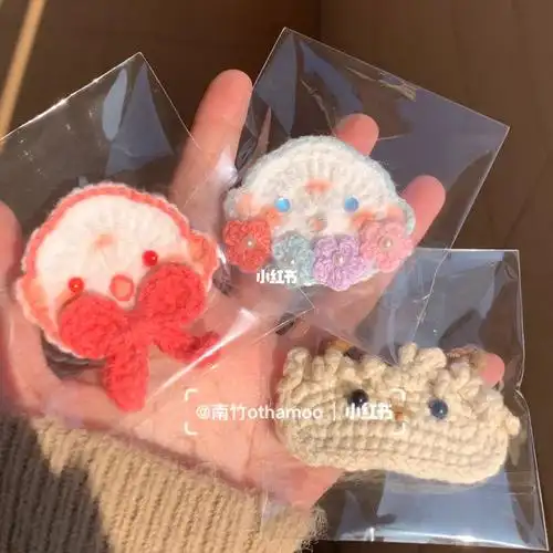 小羊编织发夹附图解