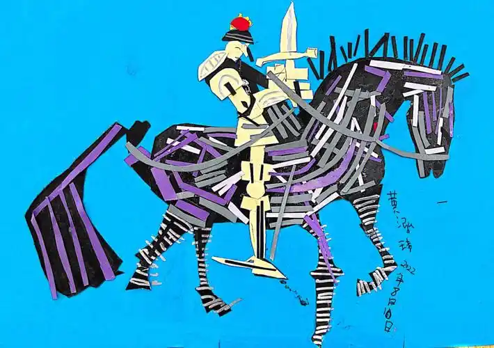 创意美术儿童画  #儿童创意美术  #儿童画  #拼贴画