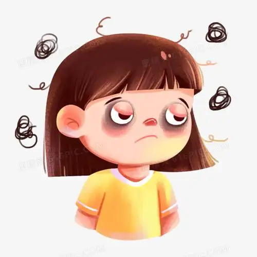 卡通女神疲倦免扣元素