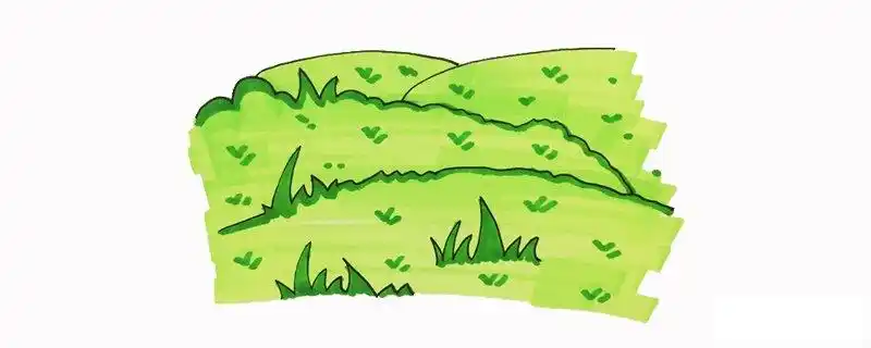 草原怎么画简单又漂亮_动漫人物_儿童简笔画大全_可乐云-日本动漫