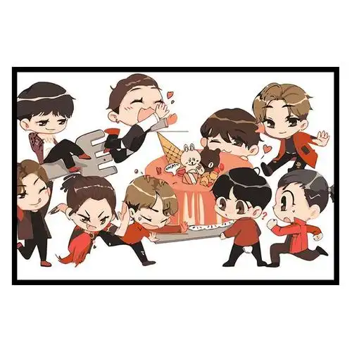 ninepercent九人百分之全员diy数字油画手工填色人物装饰画diy