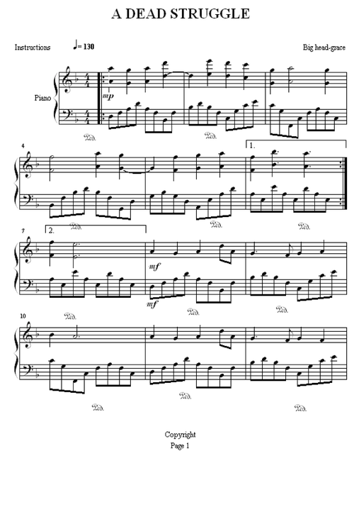 命运钢琴谱-大头grace-虫虫钢琴