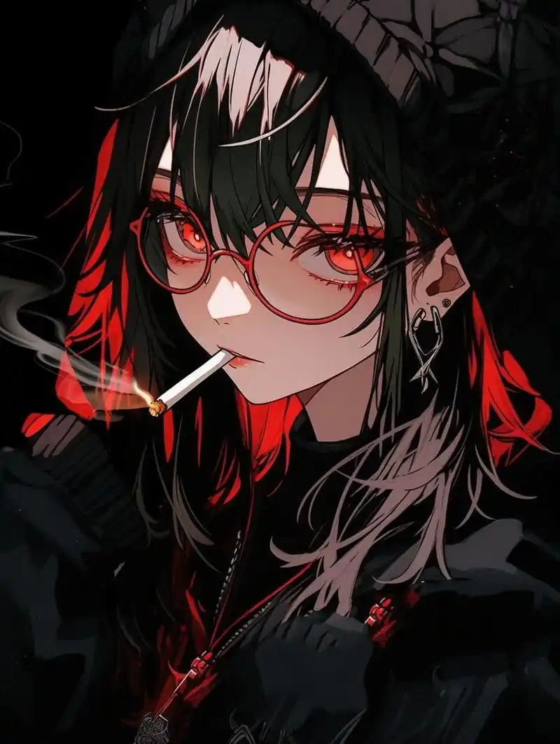 抽烟的女孩cool 787878 禁止搬运/商用/二改 787878