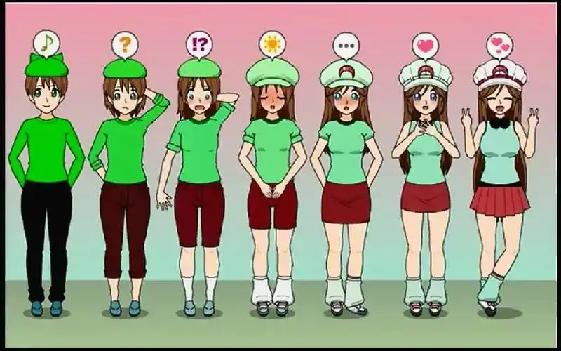 男孩子奇妙变身漂亮可爱女孩子性转男变女