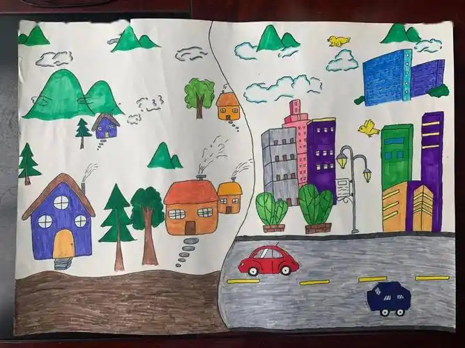 下的家乡》作者:昭潭镇中学704中队 刘兰兰作品名称:《美好乡村》作者