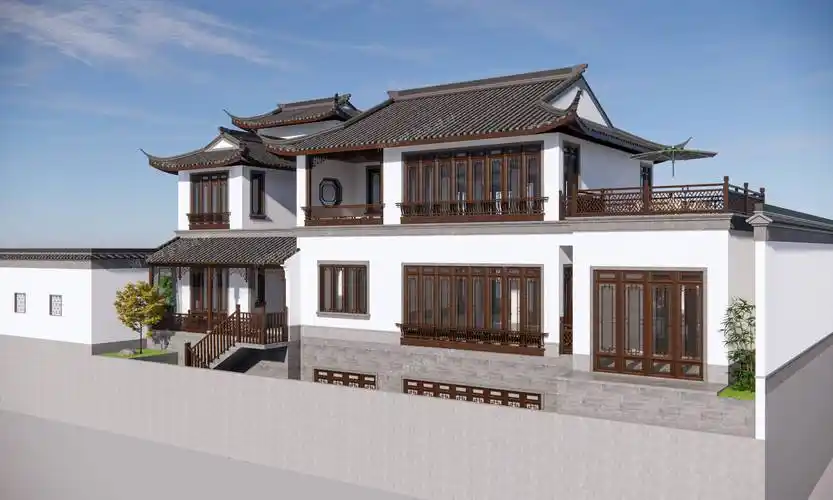 湖南耒阳惊艳全村的苏式园林别墅新中式合院润润四合院设计刘鹰