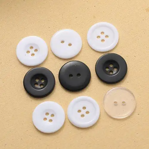 圆形树脂小白扣子衬衣衬衫纽扣高端男衣服钮扣大全黑色大衣扣配件