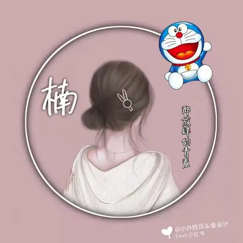 自制卡通手绘姓氏男女情侣头像