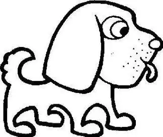 动物尾巴连线的简笔画