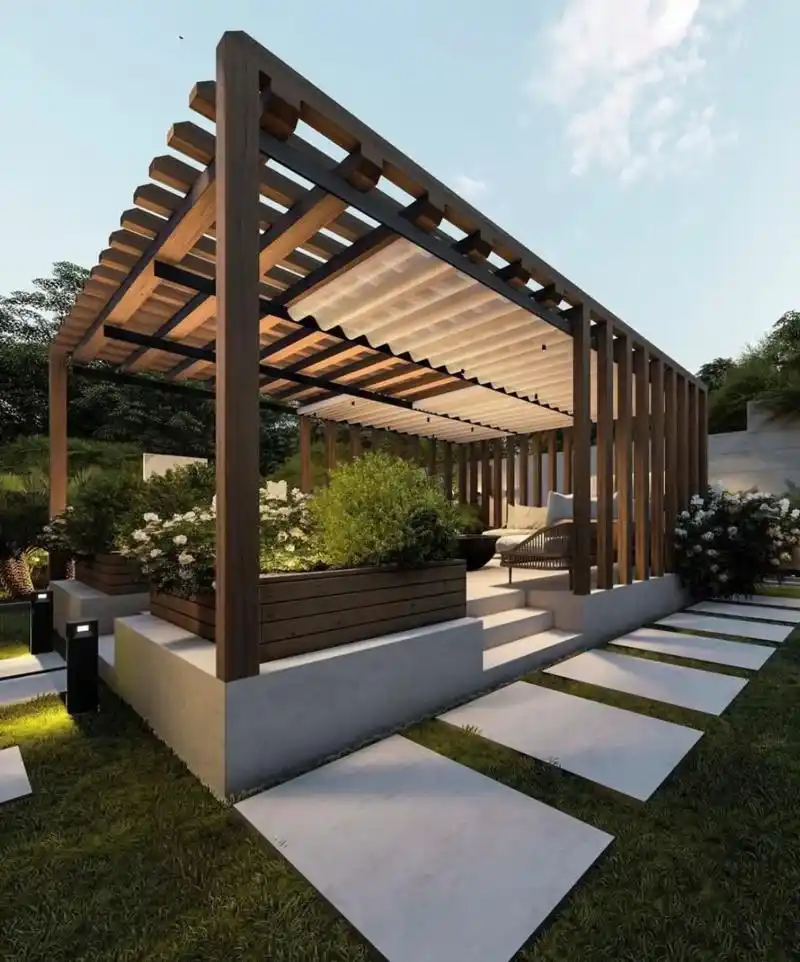 别墅花园凉亭 庭院