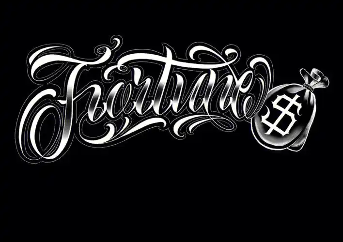 成都纹身奇卡诺纹身手稿花体字