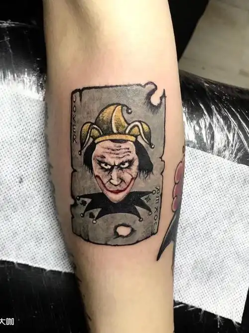 扑克牌_纹身图案手稿图片_杰子的纹身作品集