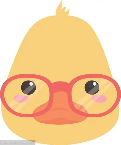 卡通鸭配眼镜设计