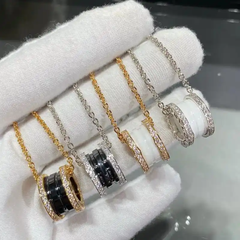 925银款bv项链弹簧项链陶瓷项链两边钻.1开头三位数即可17 - 抖音