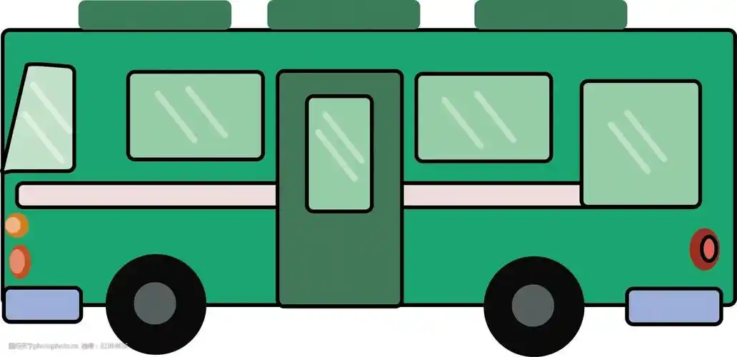 班车 汽车 大班车 卡车 车头 插画 图标 矢量图 扁平化插图 交通工具