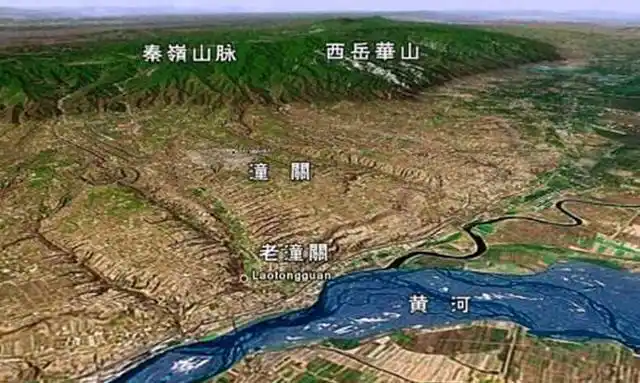 天下第一险关六十年代拆毁的古潼关城楼复原图